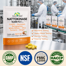 Solo Tree Nattokinase 10,000 FU with CoQ10, Serrapeptase & Bromelain — 120 Softgels