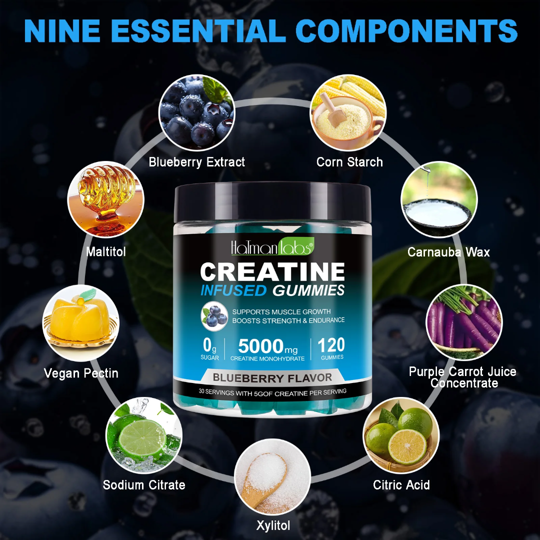 Health & Heal Creatine Monohydrate Gummies blueberry, product image 5