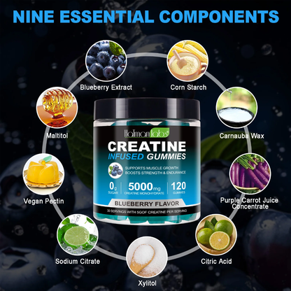 Health & Heal Creatine Monohydrate Gummies blueberry, product image 5