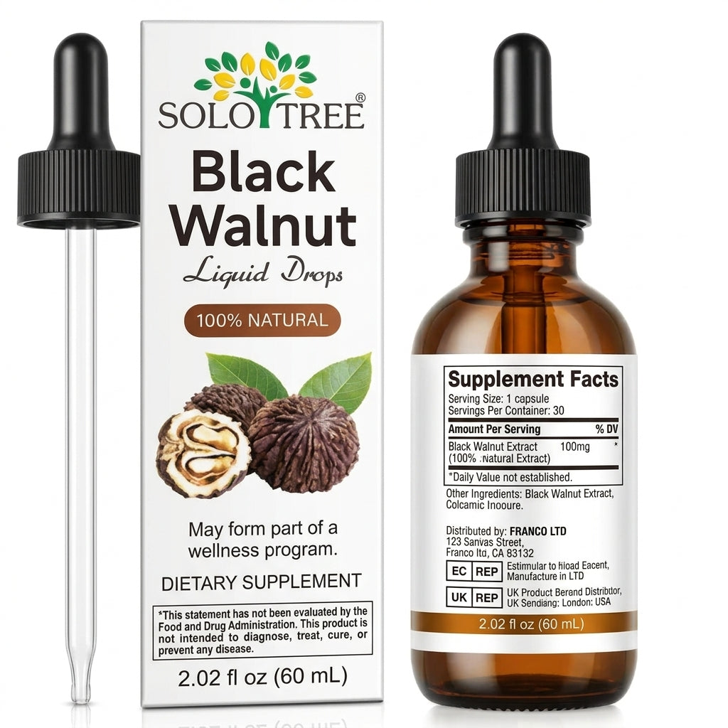 Solo Tree Black Walnut Liquid Drops 500mg | Juglans nigra | 60mL AU