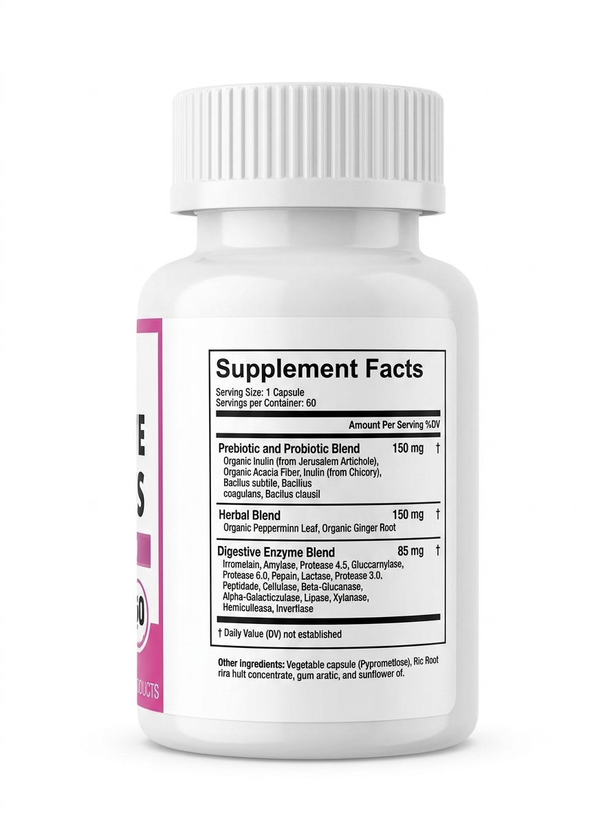 Health & Heal Digestive Enzymes Premium Formula — 16 Enzymes + Prebiotic & Probiotic Blend | 60 Capsules