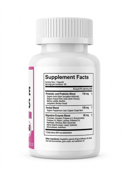 Health & Heal Digestive Enzymes Premium Formula — 16 Enzymes + Prebiotic & Probiotic Blend | 60 Capsules