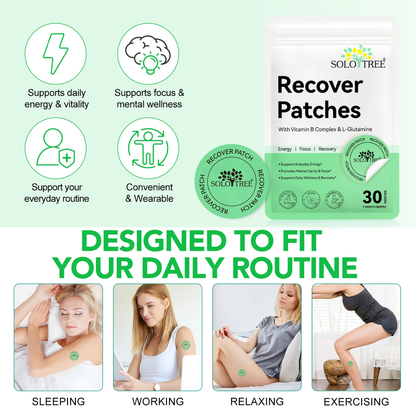 Vitamin B Complex Patches with L-Glutamine & Vitamin D3 | 30 Patches AU