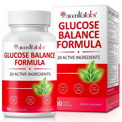 Acential Labs 20-ingredient chromium and botanical capsules, bottle and box, 90 veggie capsules