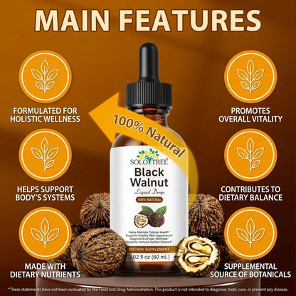 Solo Tree Black Walnut Liquid Drops 500mg | Juglans nigra | 60mL AU