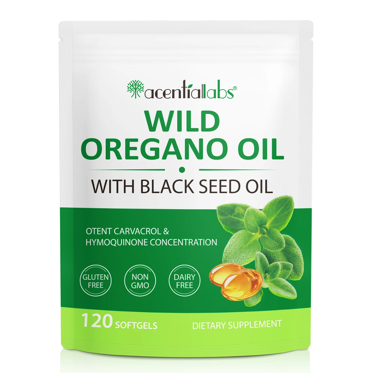 Wild Oregano Oil 6000mg + Black Seed Oil Softgels — 2 Pack Bundle | 120 Softgels