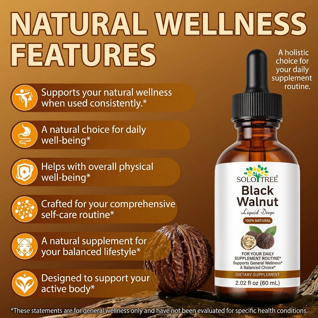 Solo Tree Black Walnut Liquid Drops 500mg | Juglans nigra | 60mL AU
