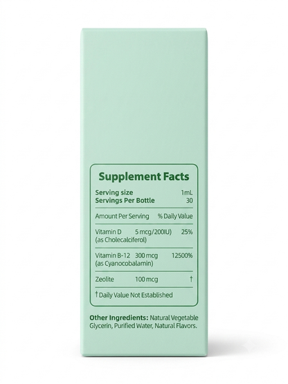 Cleanse Zee Zeolite Drops for Kids, 30mL liquid supplement bottle with dropper for children aged 2 and over
