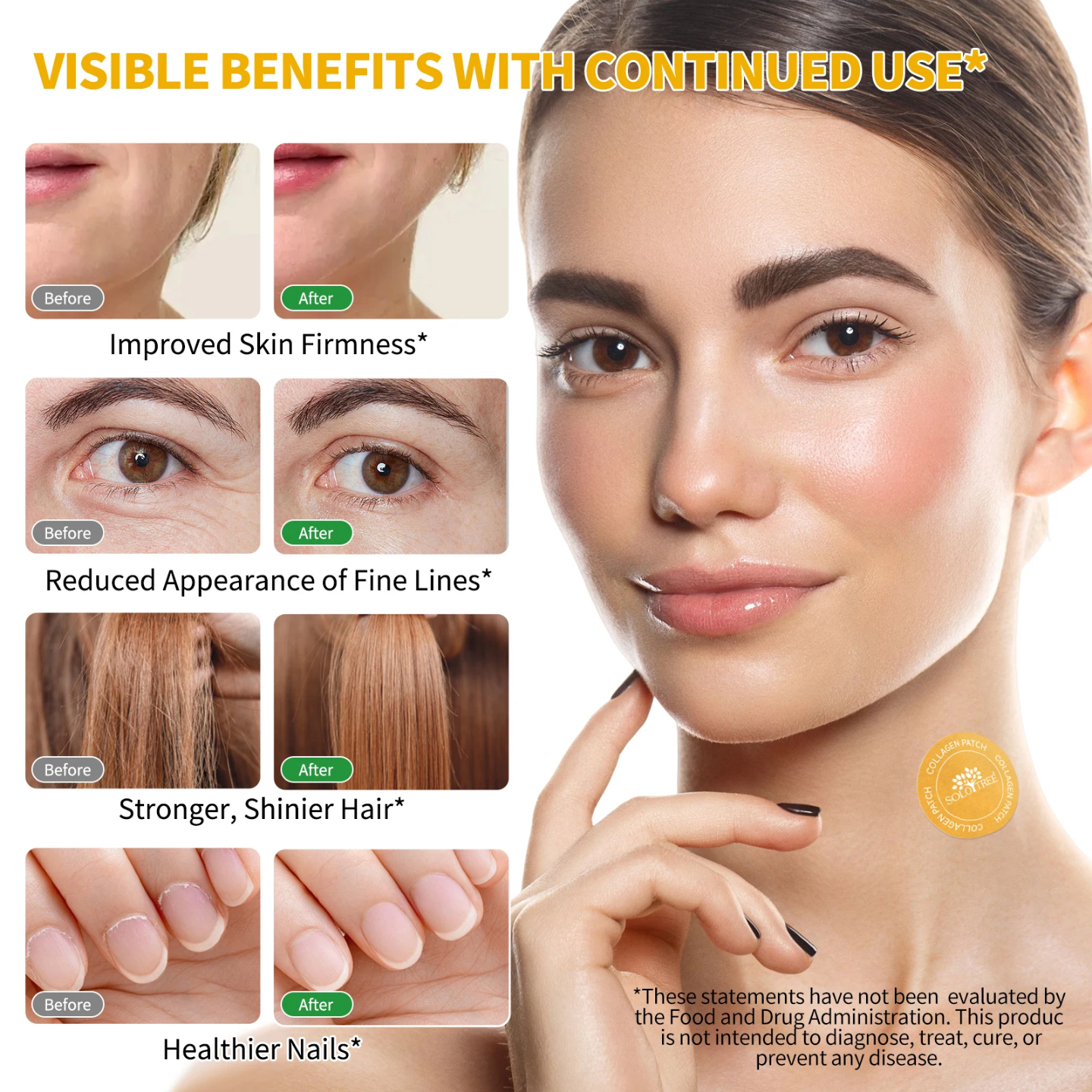 Collagen Peptide Patches with Vitamin C, paraben free, adults 18 plus, dispatched from Adelaide South Australia