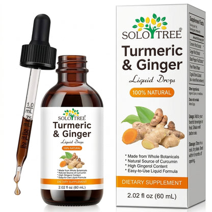Solo Tree Turmeric and Ginger Liquid Drops 60mL with box