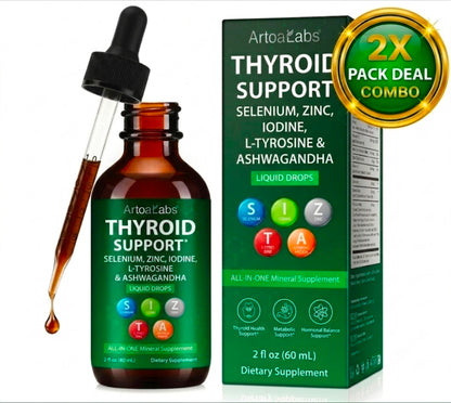 ArtoaLabs Iodine, Selenium, Zinc & L-Tyrosine Liquid Drops — 2 Pack Bundle | 2-Month Supply