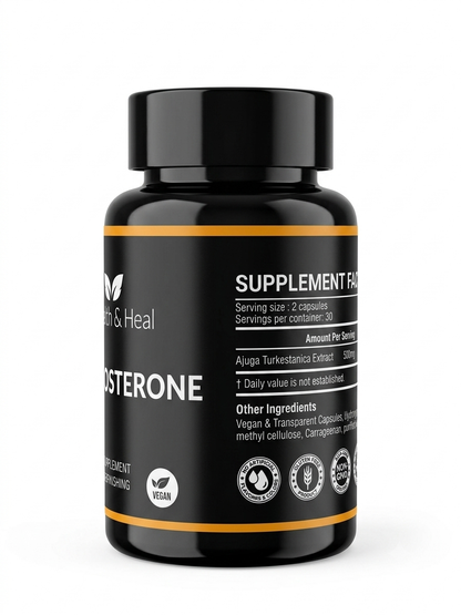 Health & Heal Turkesterone 1000mg — Ajuga Turkestanica Extract Botanical Wellness Capsules | 60 Capsules