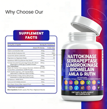 Health & Heal Flow Defend™ — Nattokinase, Serrapeptase & Lumbrokinase Enzyme Complex