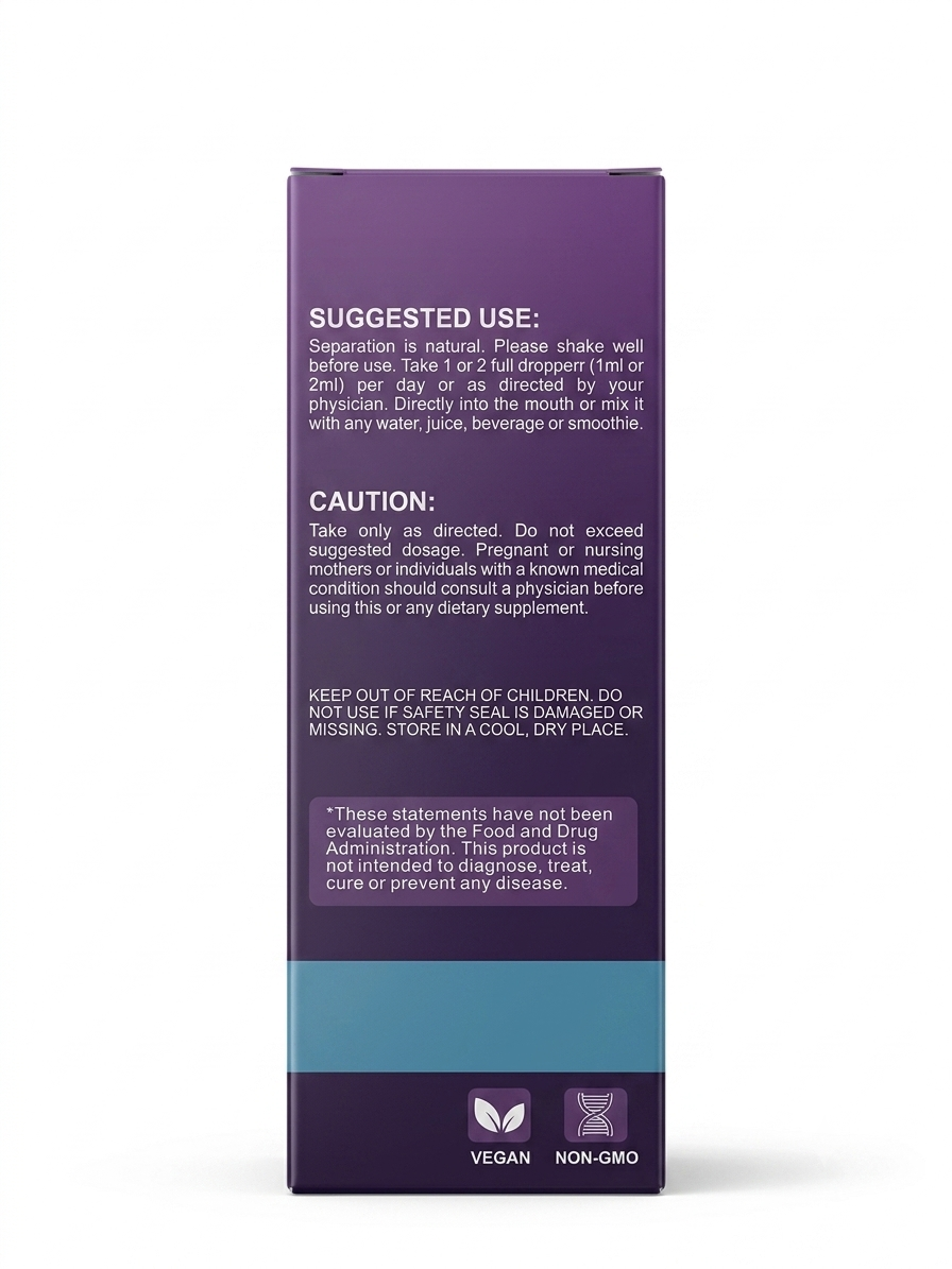 Magnesium Complex Drops 30 servings, natural strawberry flavour liquid supplement, 60mL