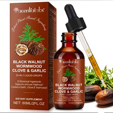 Acential Labs Black Walnut, Wormwood, Clove & Garlic Liquid Drops — 20-in-1 Herbal Blend | 60mL