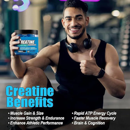 Creatine Monohydrate Gummies Supplements 6000mg Blueberry Flavour
