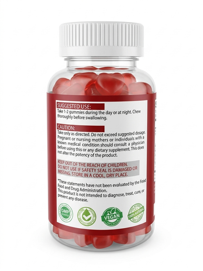 Apple Cider Vinegar Gummies with The Mother | B12, Folate & Iodine | 60 Gummies AU