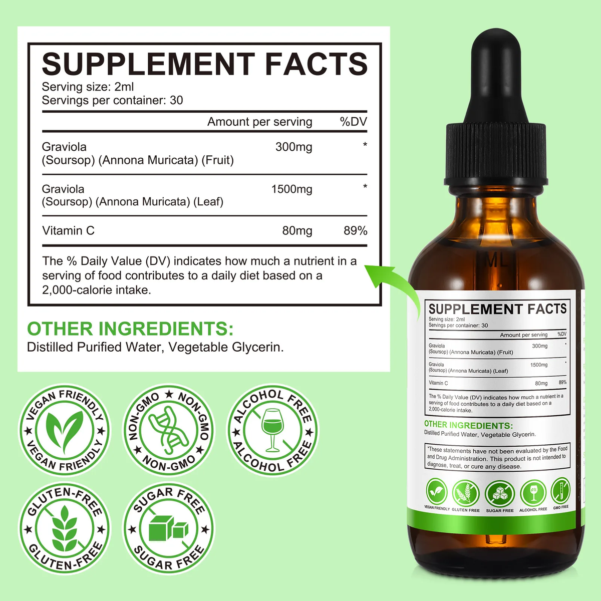 Acential Labs Soursop Graviola Drops — Daily Wellness Support