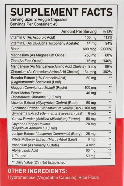 Acential Labs 20-ingredient chromium and botanical capsules, 90 count
