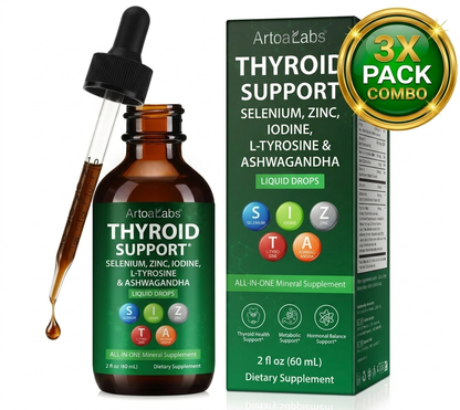 ArtoaLabs Iodine, Selenium, Zinc & L-Tyrosine Liquid Drops — 3 Pack Bundle | 3-Month Supply