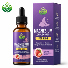 Magnesium Complex Drops with L-Theanine, Omega-3, B6 & Vitamin D | 60mL Strawberry