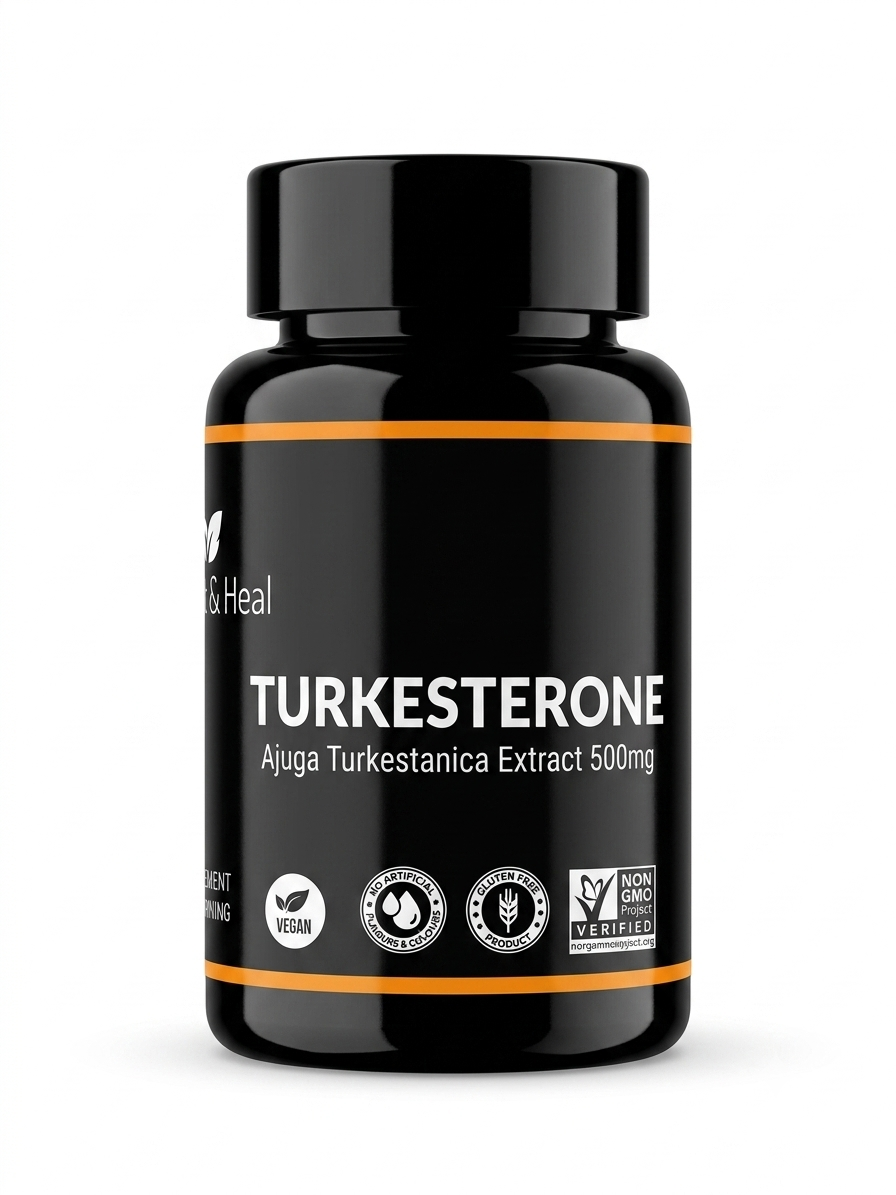 Health & Heal Turkesterone 1000mg — Ajuga Turkestanica Extract Botanical Wellness Capsules | 60 Capsules