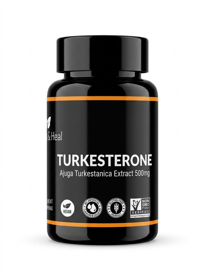 Health & Heal Turkesterone 1000mg — Ajuga Turkestanica Extract Botanical Wellness Capsules | 60 Capsules