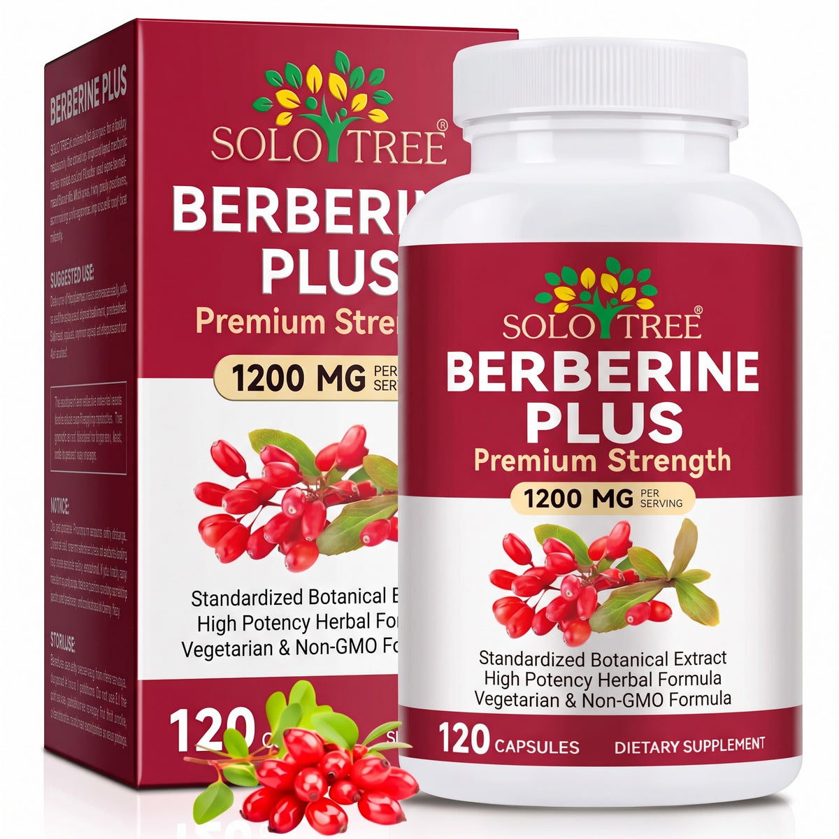 Solo Tree Berberine Plus 1200mg, 120 capsules