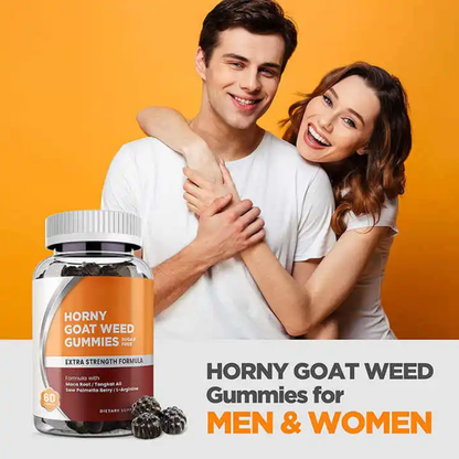 Horny Goat Weed Gummies | Epimedium 10:1 Extract, 670mg Equivalent | 60 Gummies