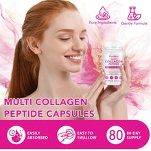 Multi Collagen Peptides | Type I, II, III, V & X with Biotin & Hyaluronic Acid | 240 Capsules | Acential Labs