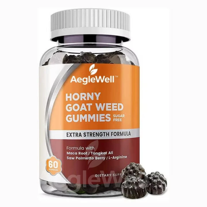 Horny Goat Weed Gummies | Epimedium 10:1 Extract, 670mg Equivalent | 60 Gummies